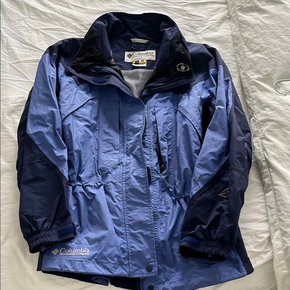 Columbia Ski Shell Two-Tone Blue Outdoor Jacket
